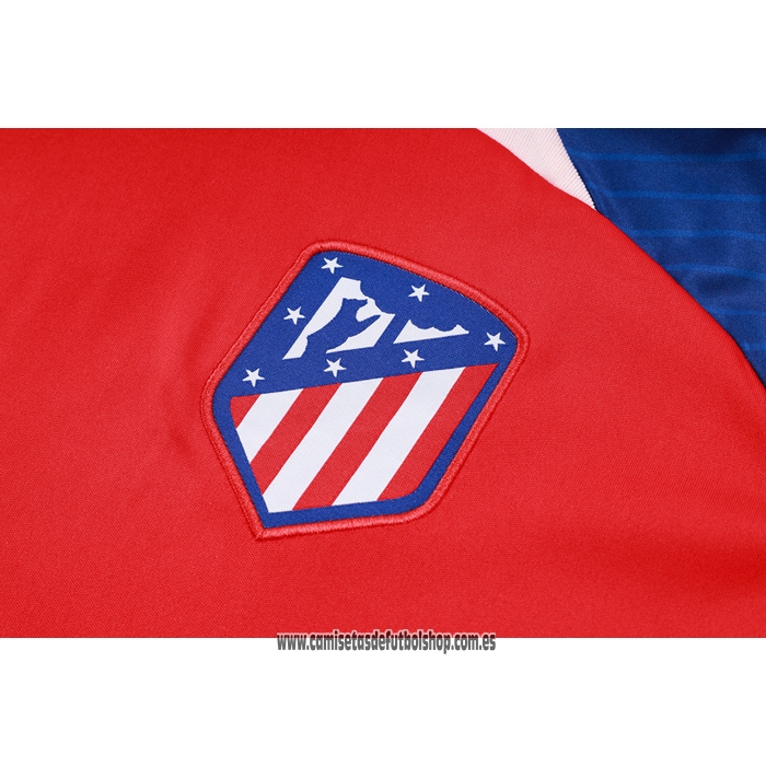 Chandal del Atletico Madrid 23-24 Manga Corta Rojo - Pantalon Corto